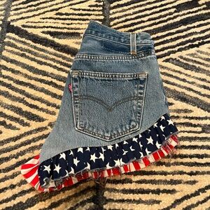 Red white and blue shorts